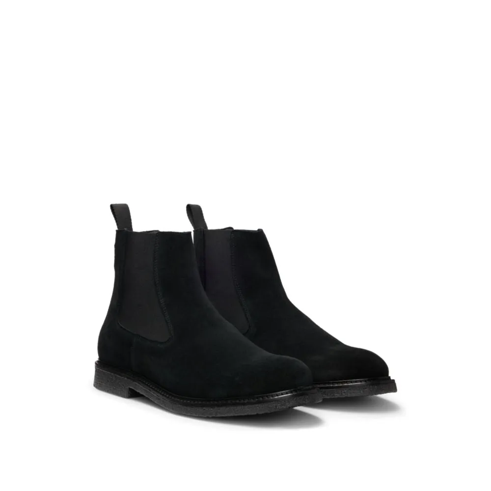 Special Wear Self Boost Suede Chelsea boots with elasticated panels