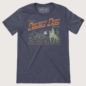 Relaxed Waistband Cowboy Cool Lone Ranger Graphic Tee in Blue