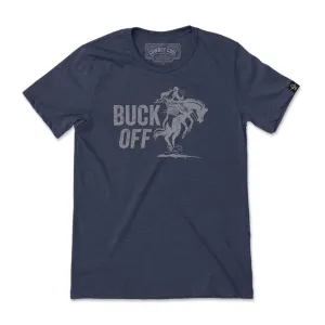 Easy Layering Smart Layering Cowboy Cool "Buck Off" Graphic Tee in Midnight Navy