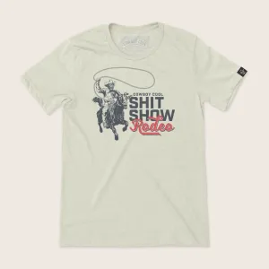 Cowboy Cool "Rodeo Mayhem" Graphic Tee in Heather Oatmeal NeutralTonesCollection