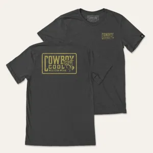 Cowboy Cool "Roughrider" Graphic Tee in Dark Grey Heather Sleep Comfort Stretch