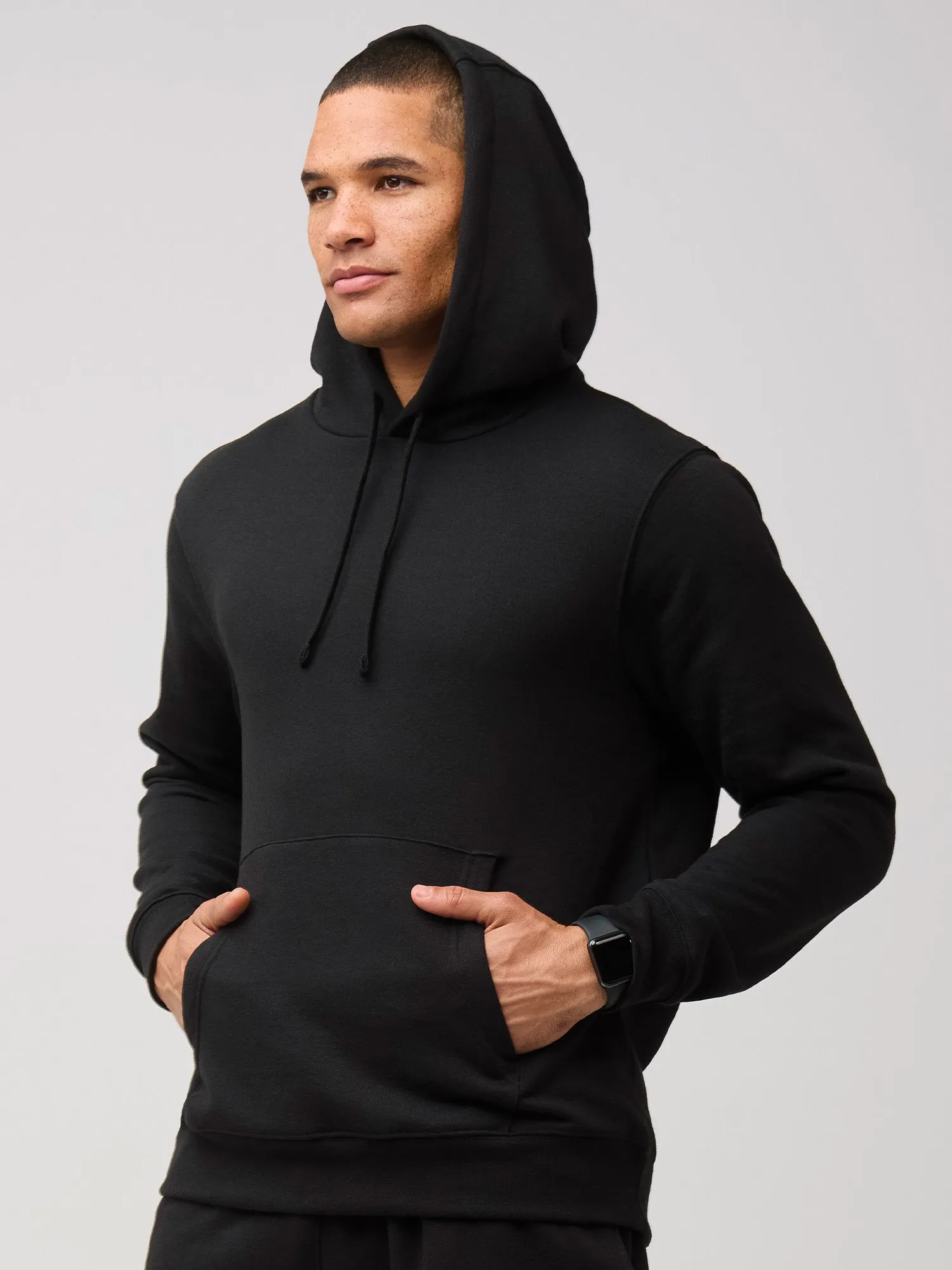 Layer Comfort Black Pullover Hoodie