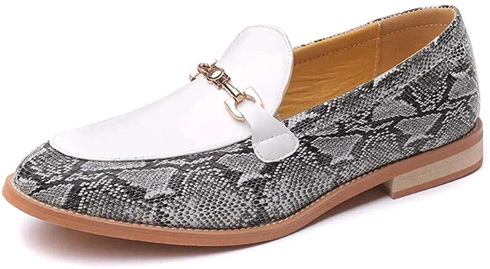 NXY Men's Penny SLI-On Leather Loafer Luxury Metallic White Wedding Dress Shoes Moccasins Slippers Wide Step