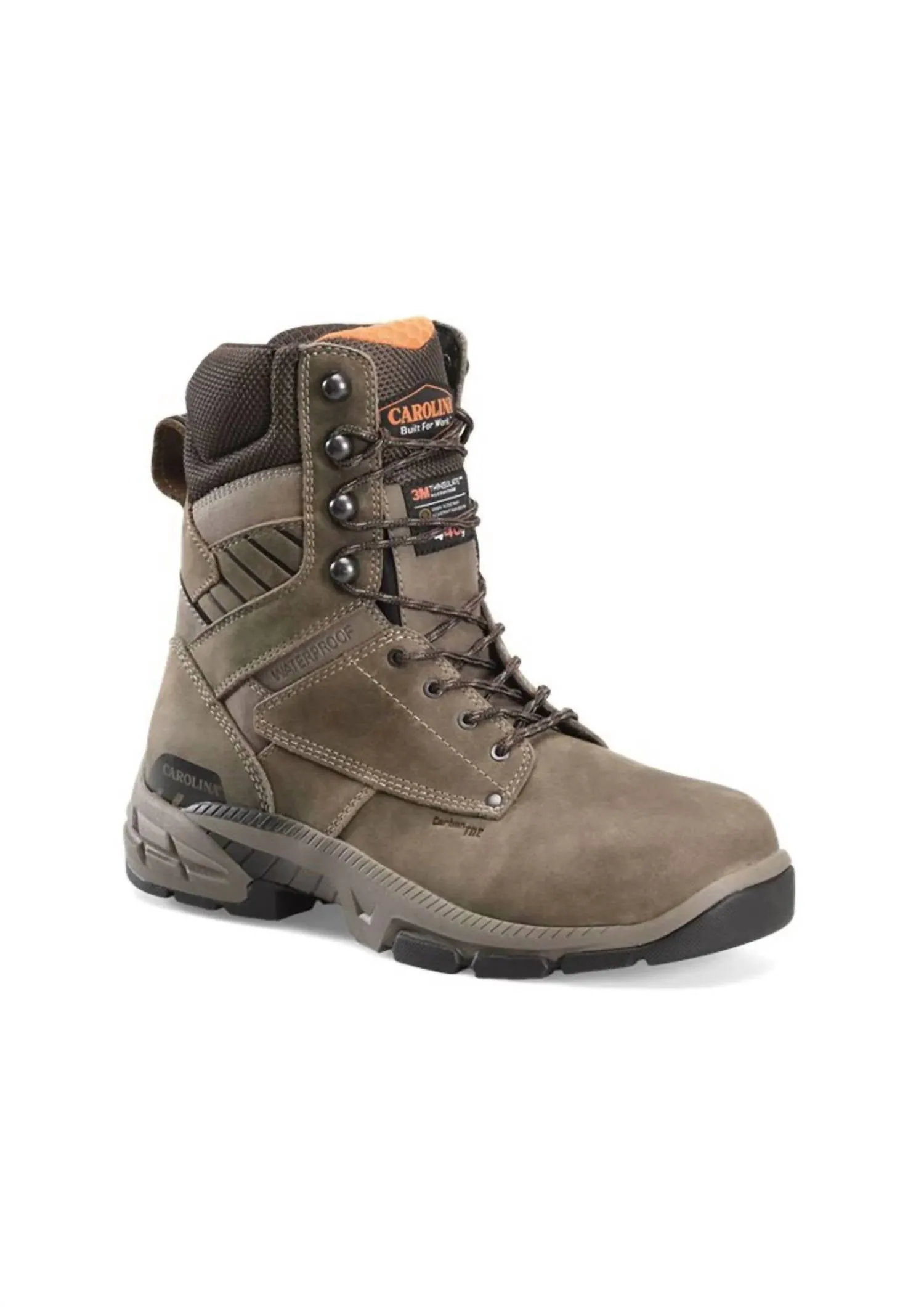 Men's Duke 8" Waterproof Work Boots In Brown Stain Proof