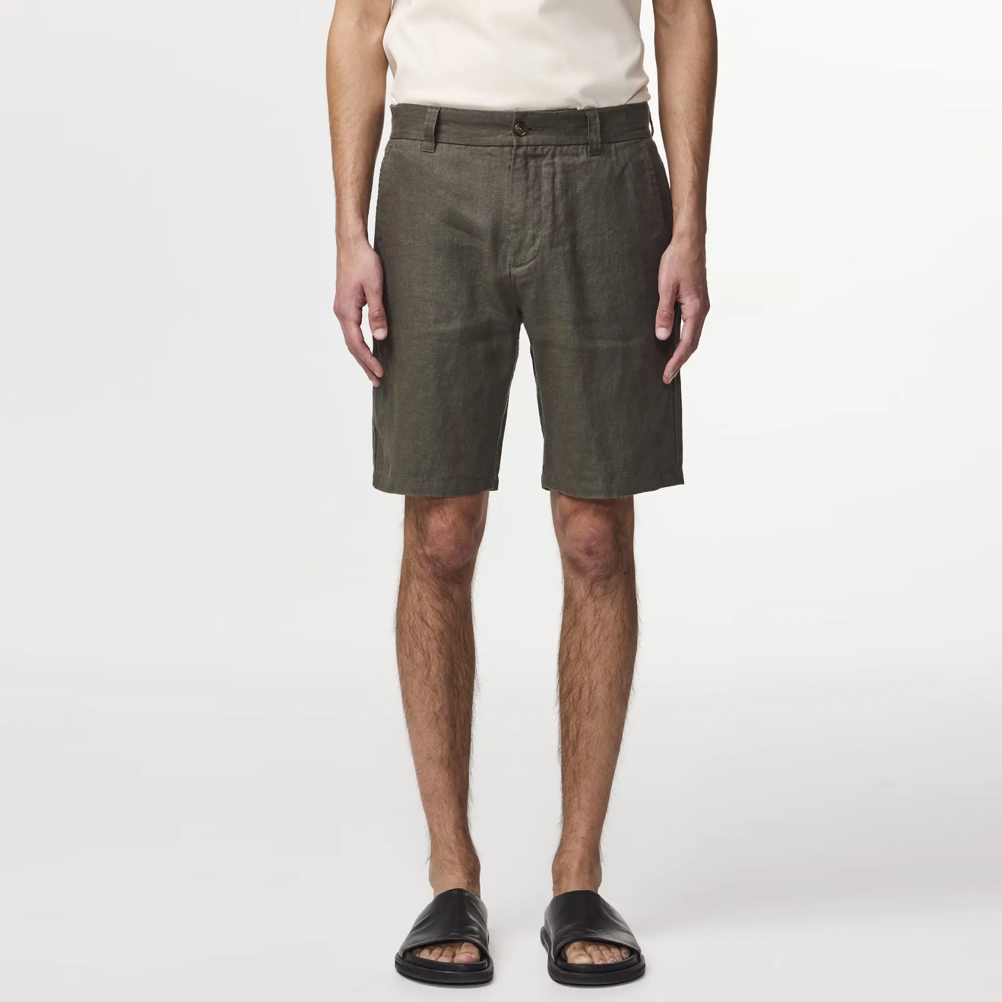 rooftop party look Crown 1454 Classic Regular Fit Linen Shorts