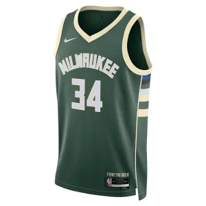 Giannis Antetokounmpo Milwaukee Bucks Icon Edition 22/23 Nike NBA Swingman Jersey Stretch Comfort