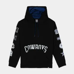 Dallas Cowboys Fleece Pullover Mens Hoodie (Black/Navy) Active Fit fluffy texture