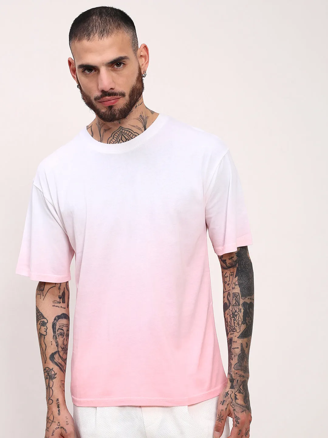 Men's Pink Ombre T-Shirt Logo Emblem product clip convenience