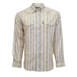 Textured Surface Active Fashion Hooey Men's L/S Sol Baja Stripe Western Snap Shirt in Cream