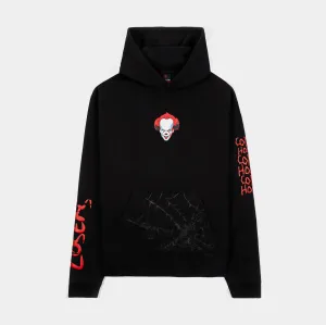 Long Sleeve Seasonal Trend SP x IT Pennywise Pullover Mens Hoodie (Black/Red)