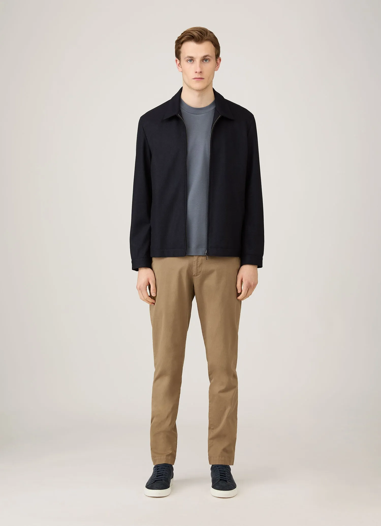 Men's Long Sleeve Heavyweight T-shirt in Slate Blue Versatile Trend MultipurposeUse