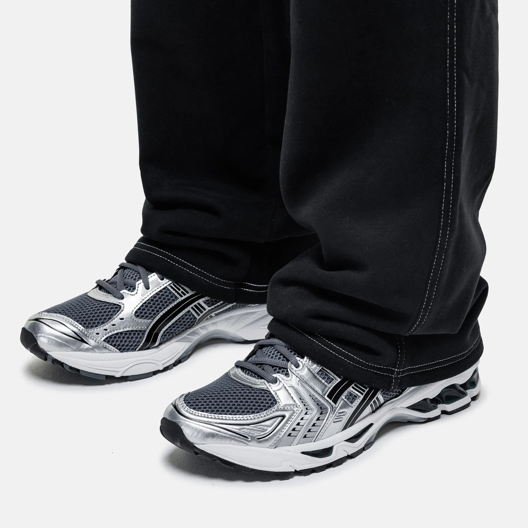 Sporty Chic Sleek lines Dakota Butterfly Black Sweatpants