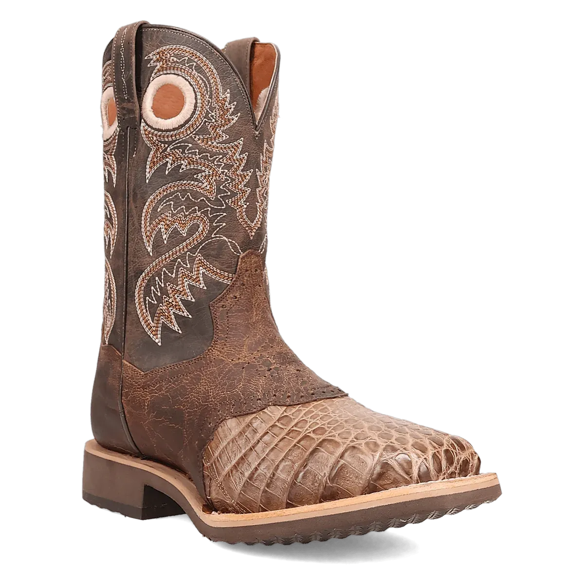 Dan Post Men's Egan Caiman Western Boot in Bay Apache Reinforced toe All-Season Protection
