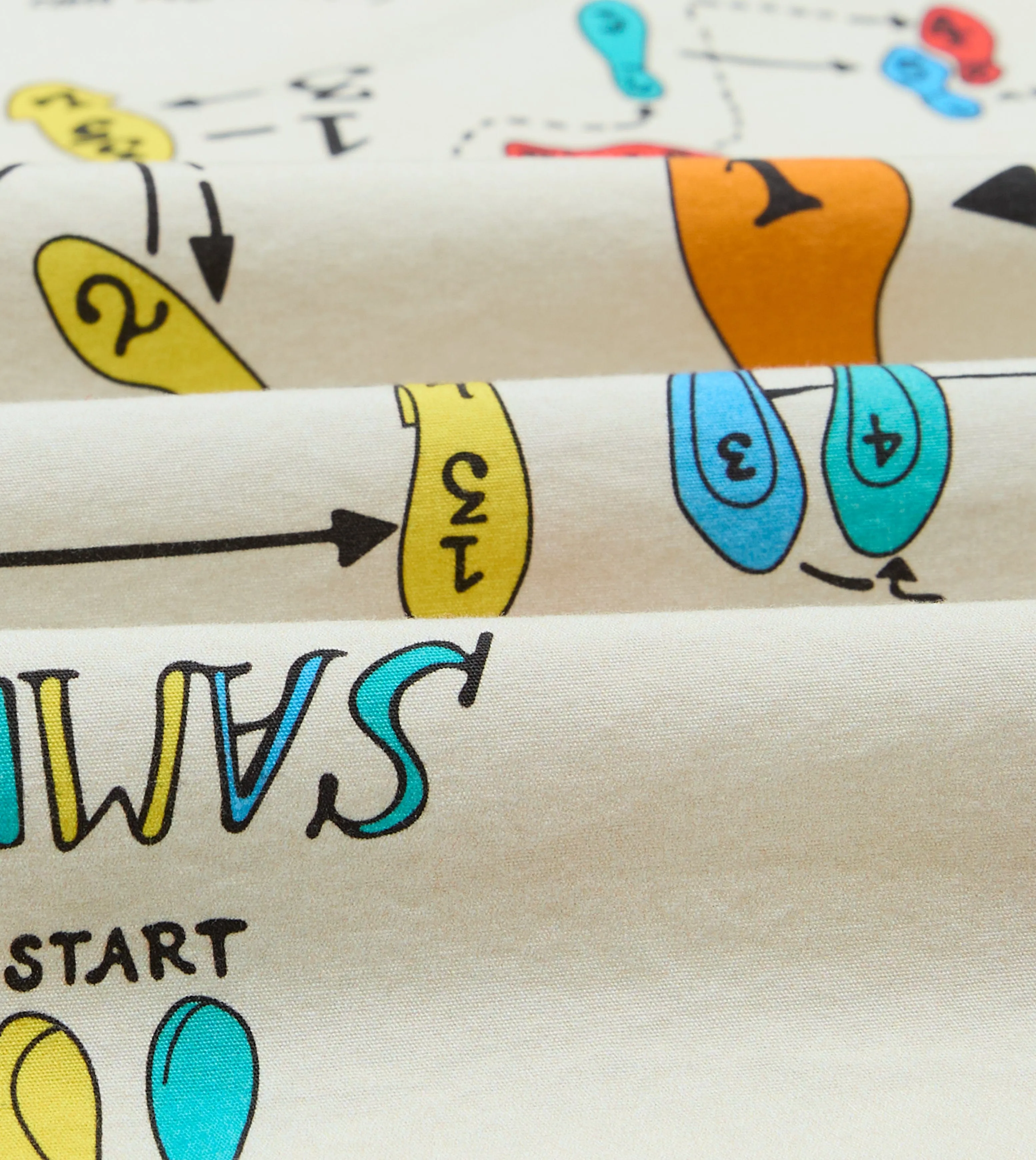 Dance Steps Print Cotton Camp Collar Short Sleeve Shirt Embroidered