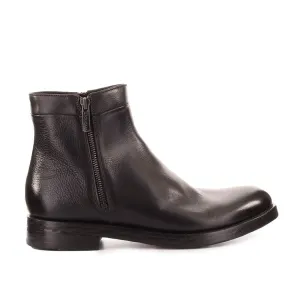 Workplan Fit Dark Brown Ankle Boot With Zip