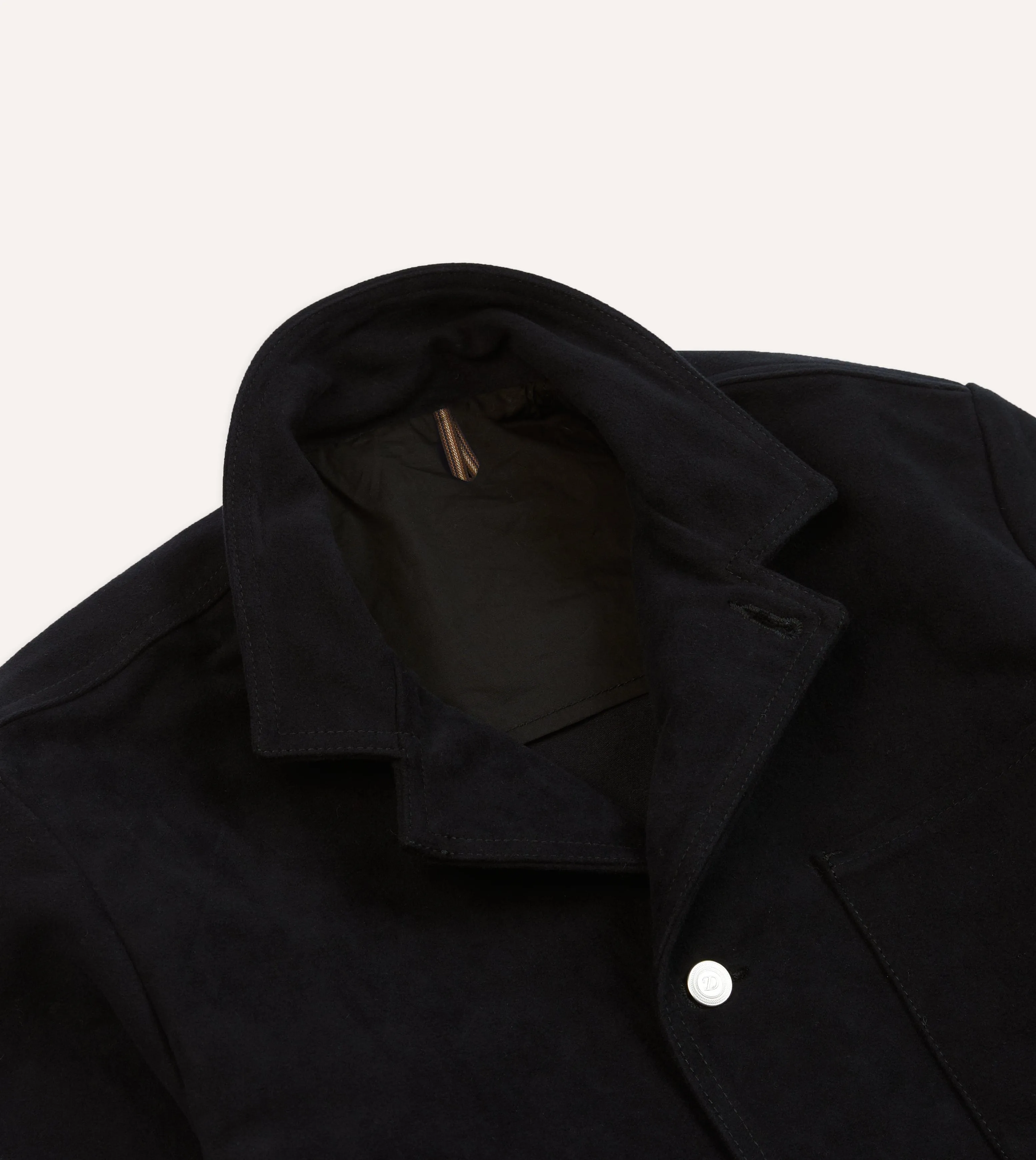 Quilted Pattern QuickAccess Pockets Dark Navy Moleskin Utility Jacket