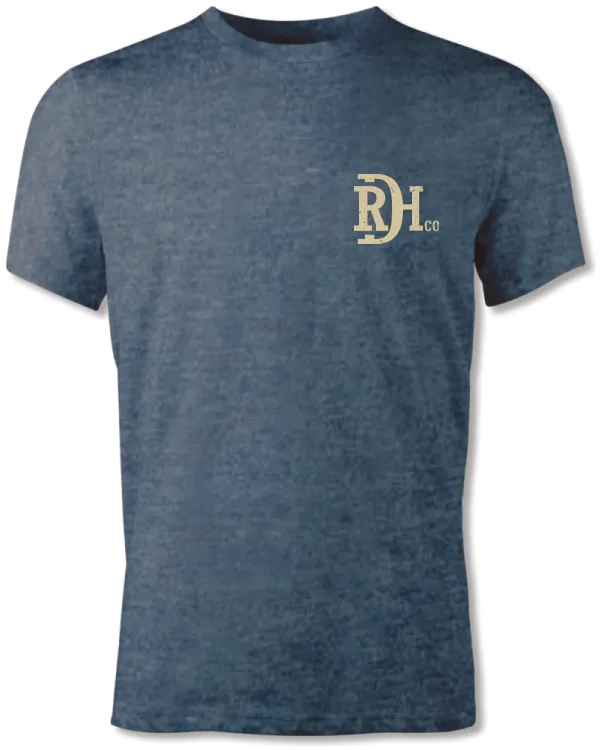 Red Dirt Hat Co. "Pecos" T-Shirt in Heather Slate Minimalist Comfort
