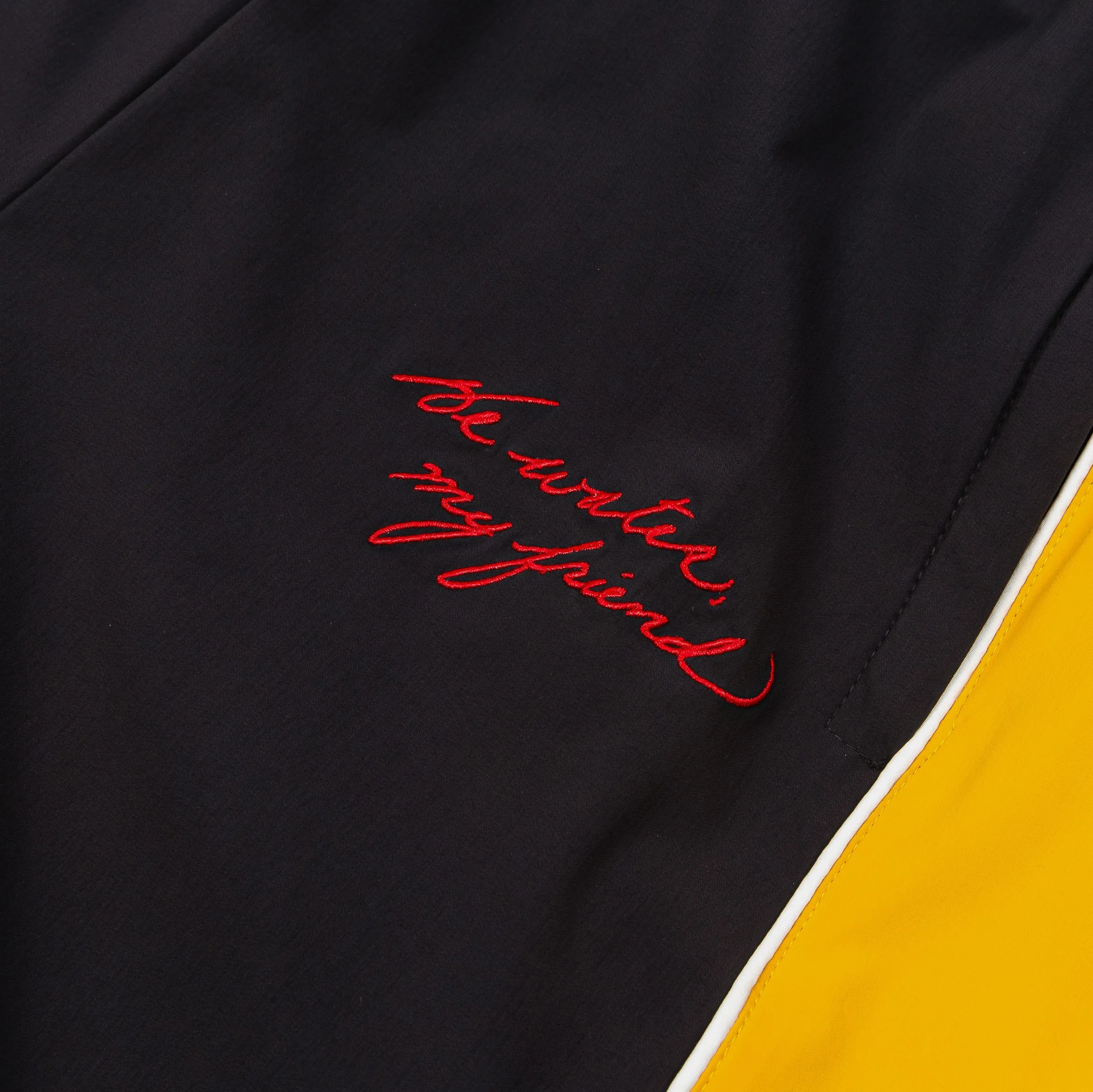 SP x Bruce Lee Be Water Track Mens Pants (Black/Yellow) Sleek Look