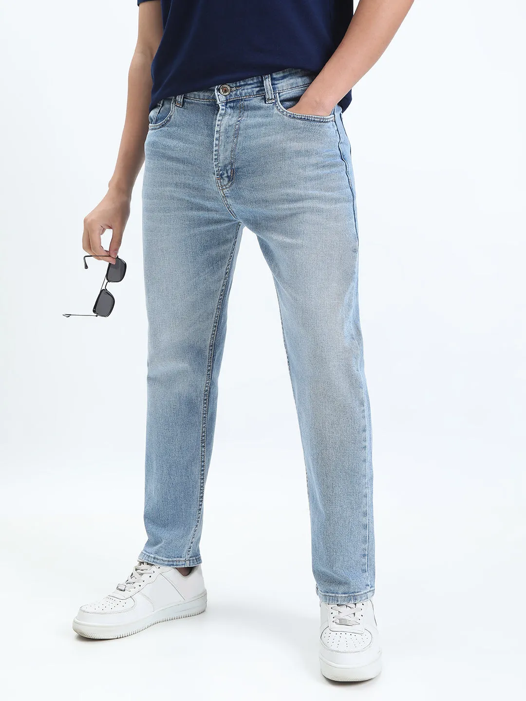 Men's Blue Straight Fit Jeans Selvedge Denim