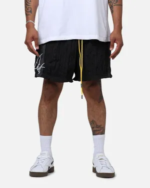 Diet Starts Monday Crinkled Nylon Shorts Black/Grey martial arts gear