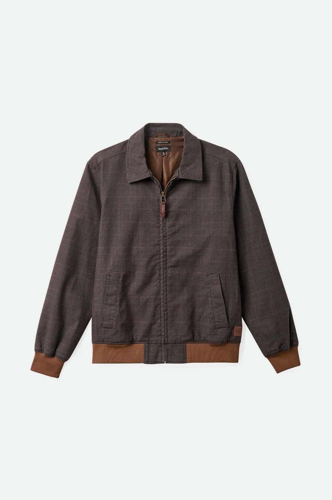 WindproofDesign Hooded Versatile Design Dillinger Houndstooth Bomber Jacket - Black Houndstooth