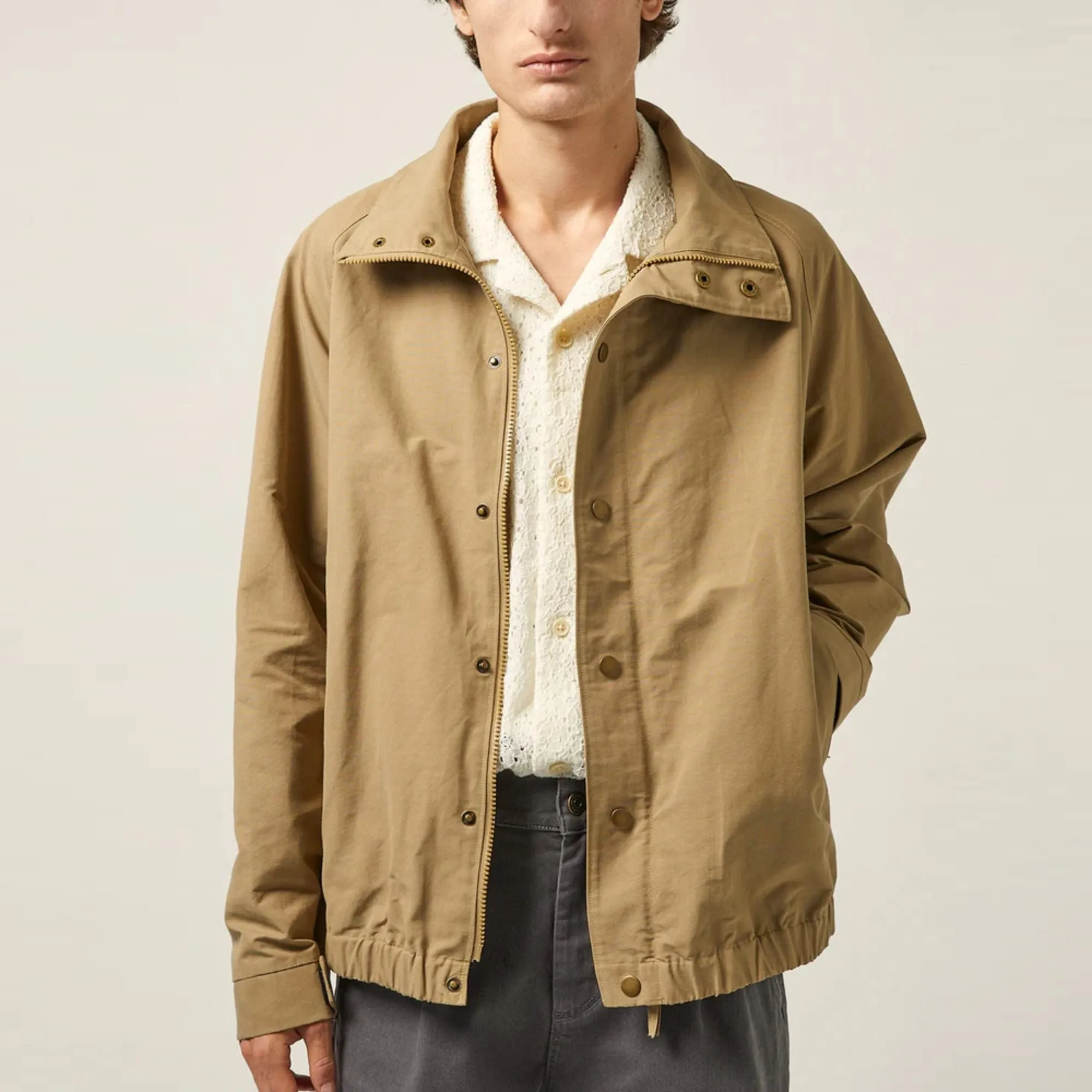 Chic Urban LowProfile Design Dock Jacket (Khaki)