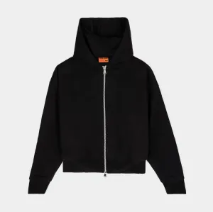 product weekend wearability Generic Double Fleece Zip Up Mens Hoodie (Black)