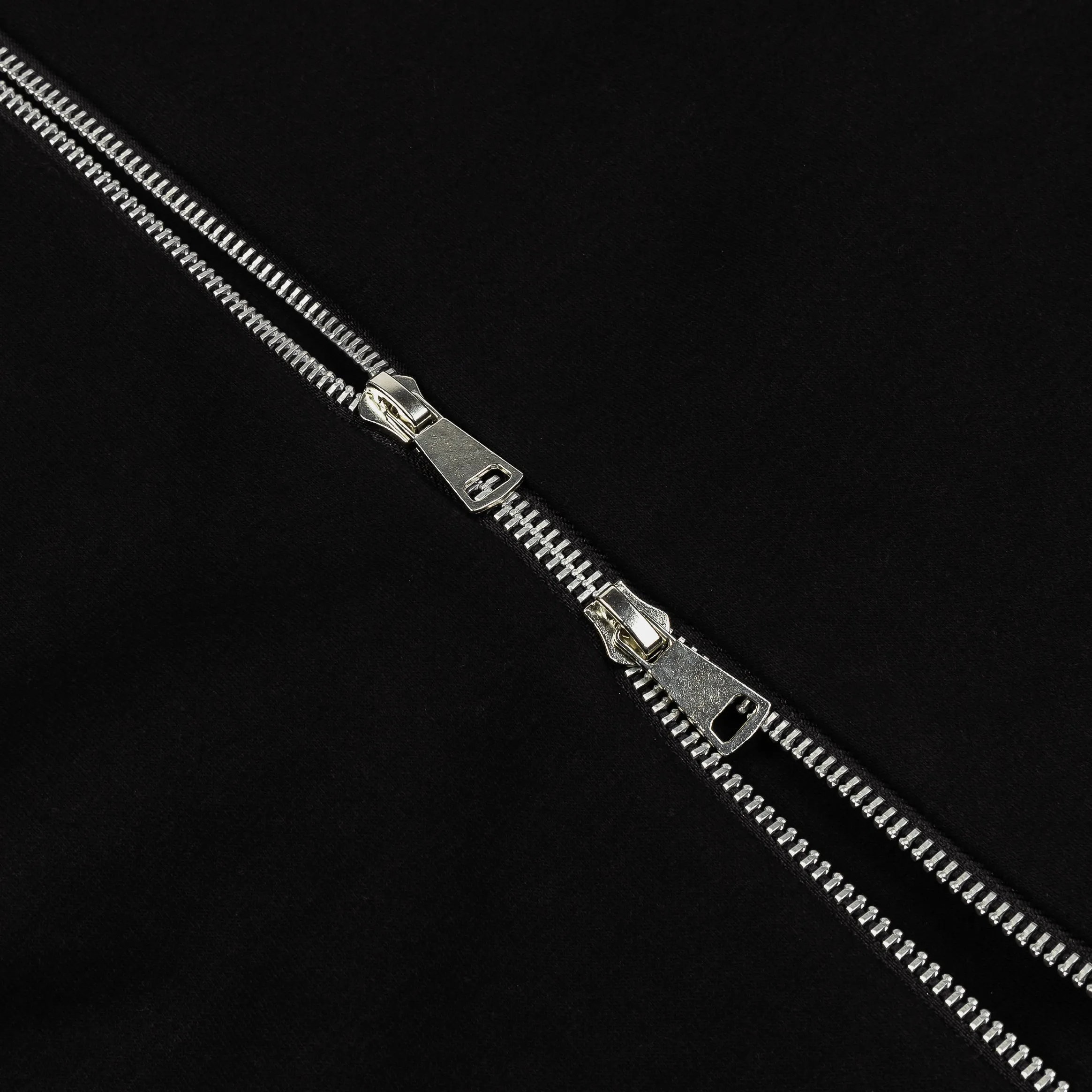 Go-to Wear Double Fleece Zip Up Mens Hoodie (Black)