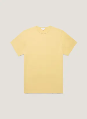 Men's Classic T-shirt in Dusty Yellow petite size Soft and Lightweight