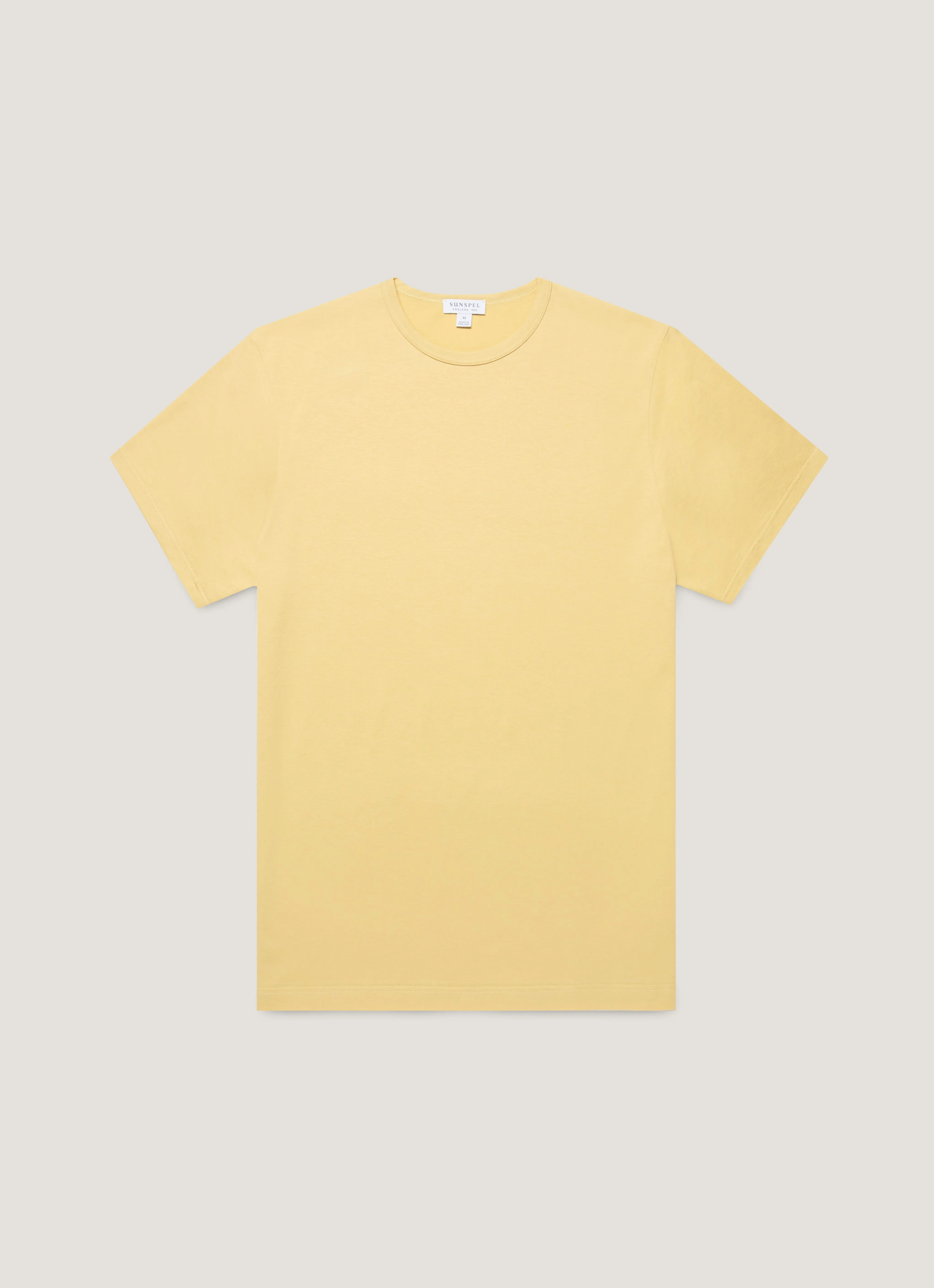 Men's Classic T-shirt in Dusty Yellow petite size Soft and Lightweight