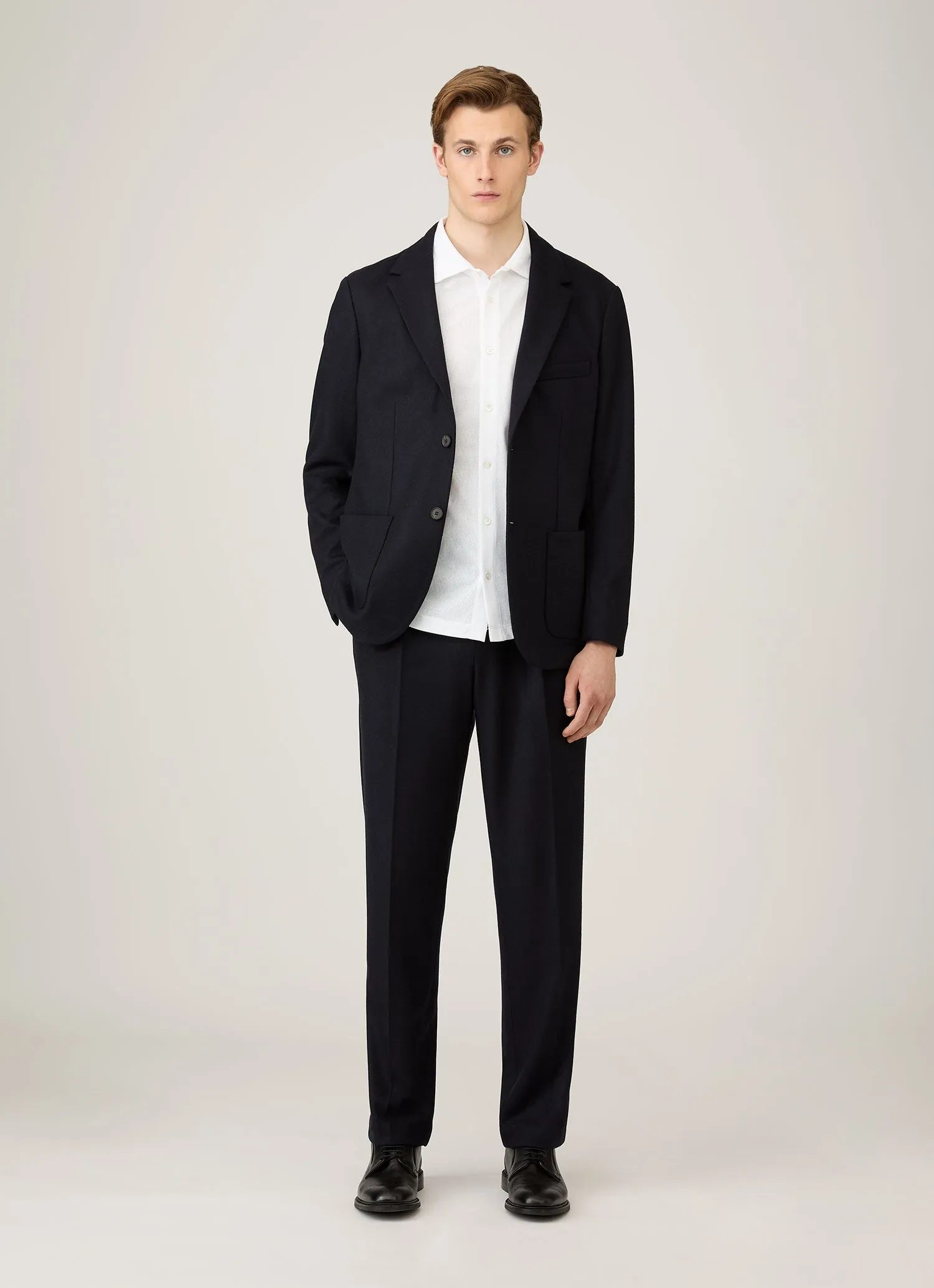 Quick-Dry Fabric Soft and durable Men's Formal Riviera Shirt in White