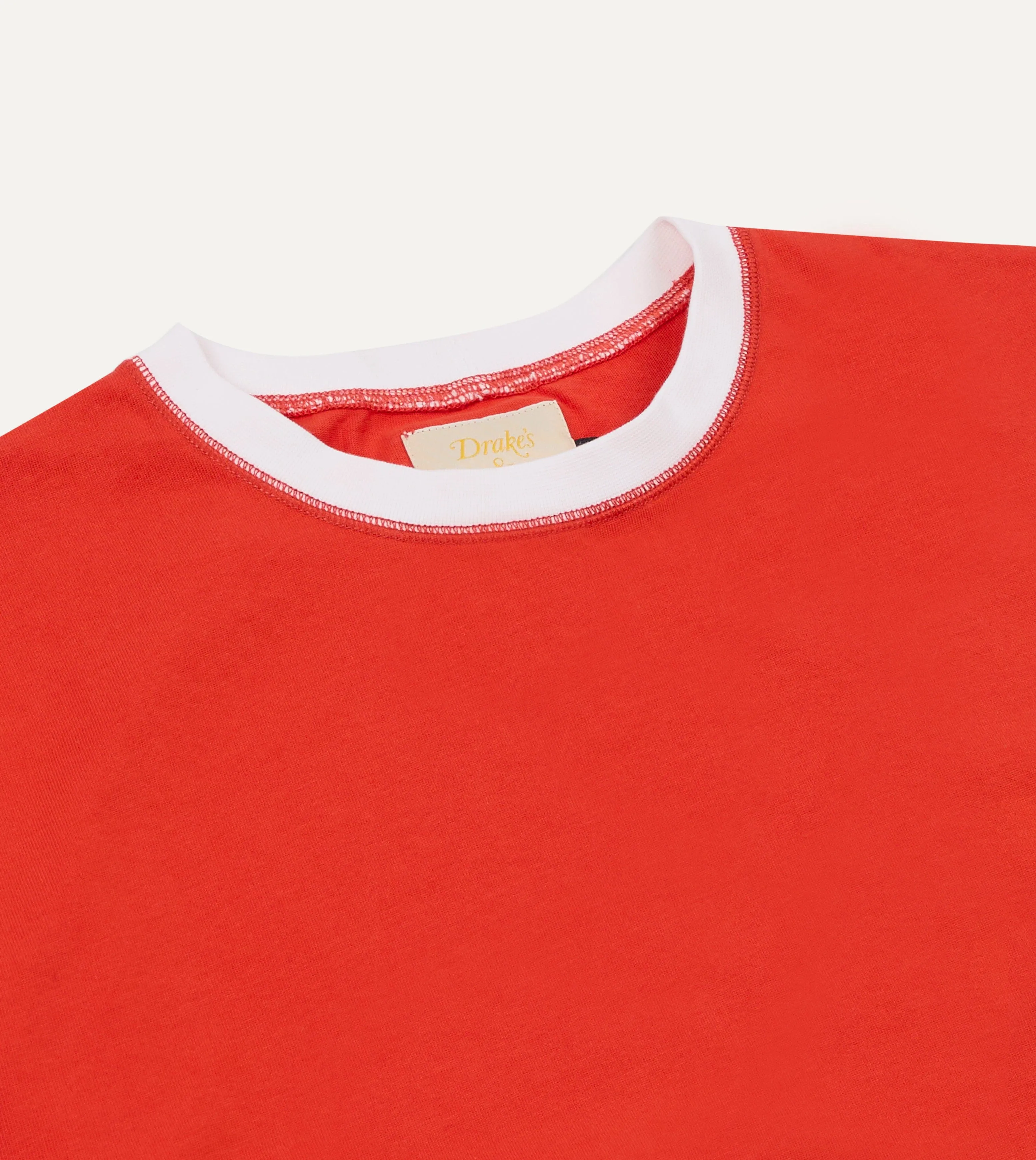 Drake's & Mr Camel Red Ringer T-Shirt Essential Piece