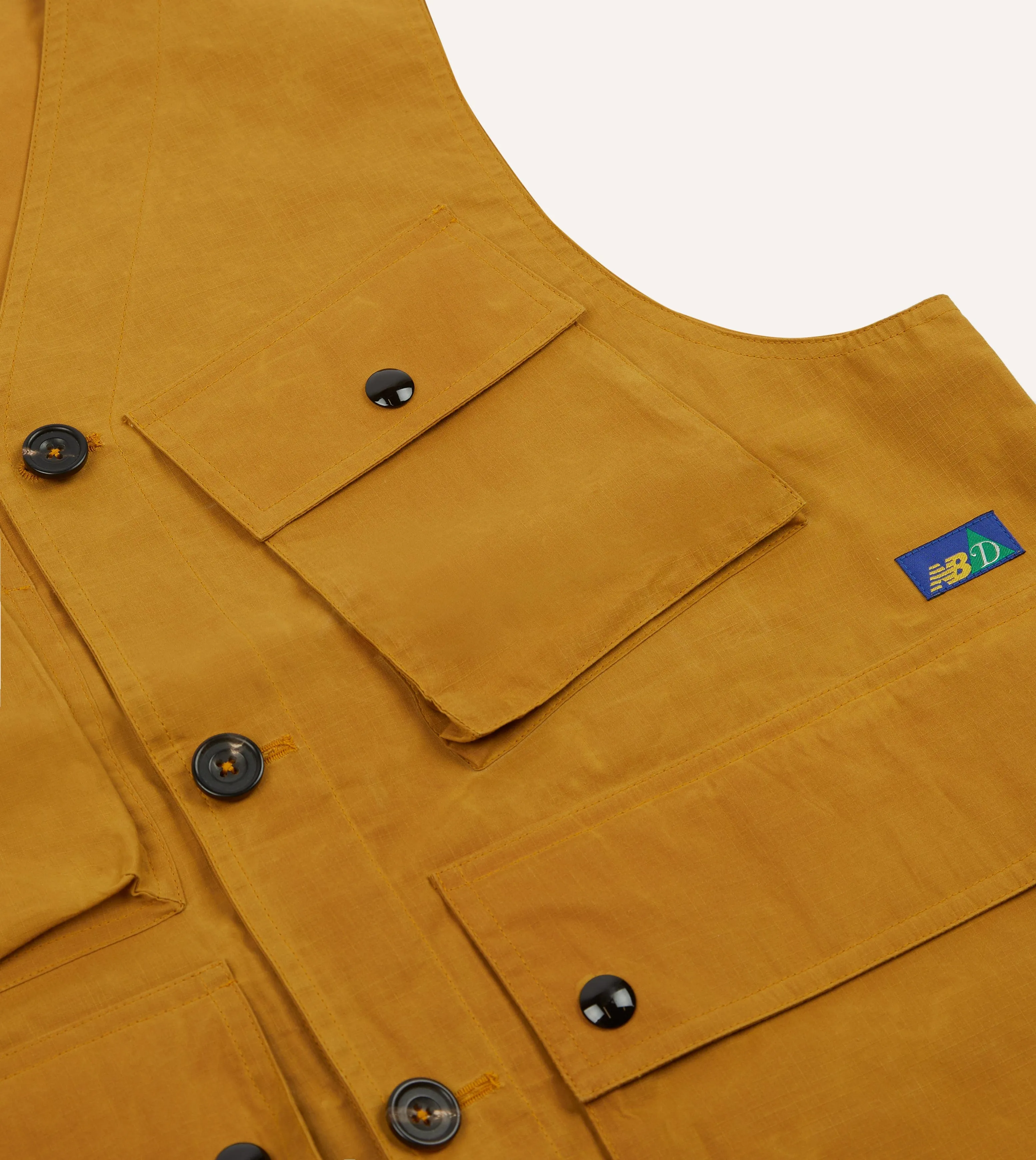 Drake's and New Balance Ripstop Cotton Utility Vest Old Style Basic Travel Fit