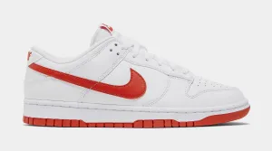 Multi Layered Cushioning Dunk Low Mens Lifestyle Shoes (White/Picante Red)