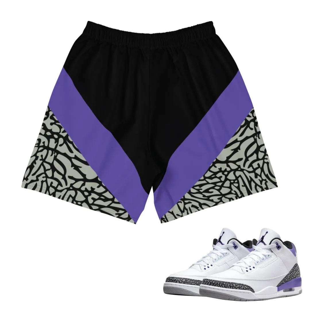 Retro 3 Dark Iris Shorts Seamless Integration Home Style