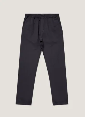 Men's Cotton Linen Drawstring Trouser in Charcoal Versatile Wearable