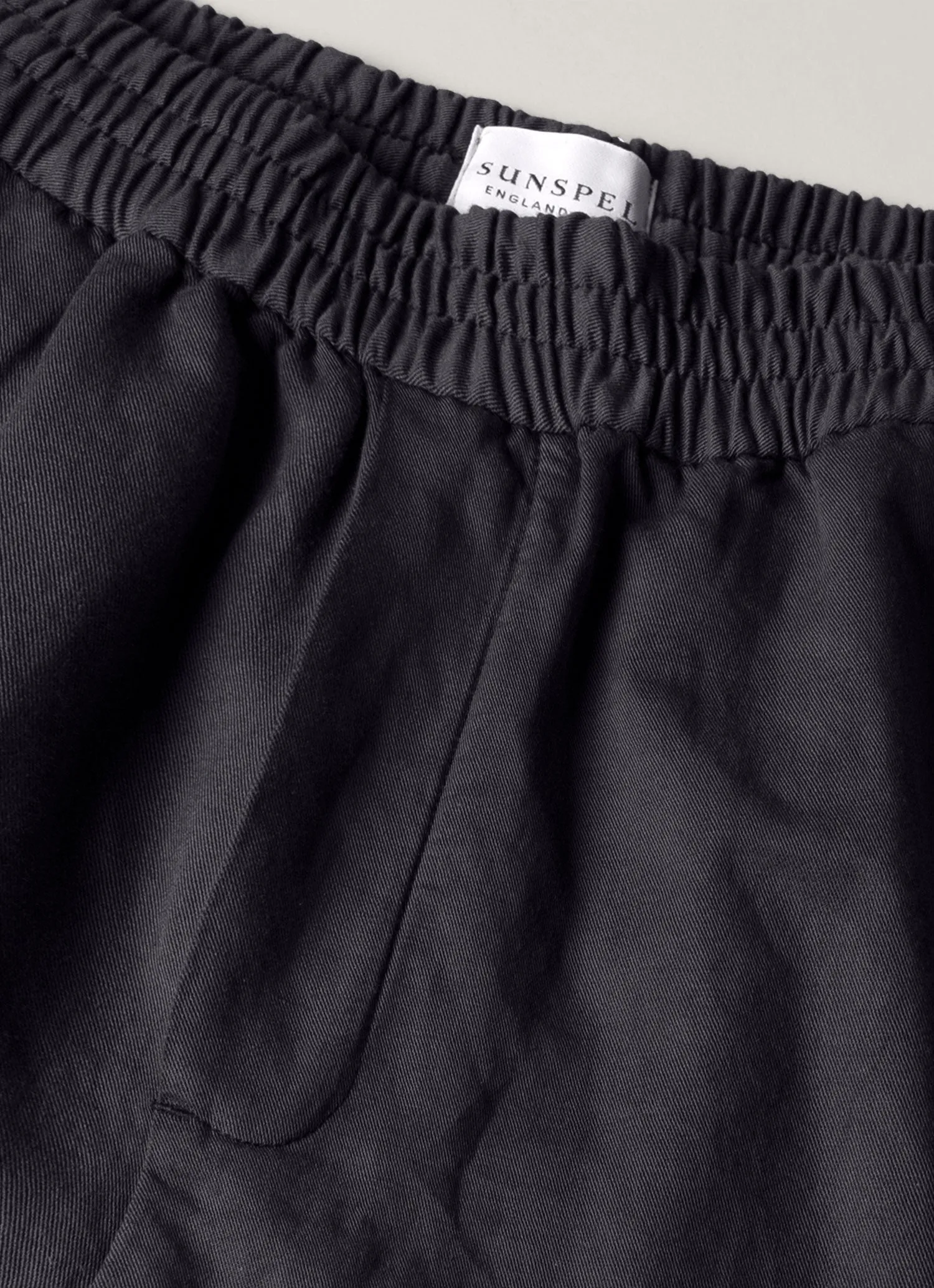 Men's Cotton Linen Drawstring Trouser in Charcoal Ultra Soft