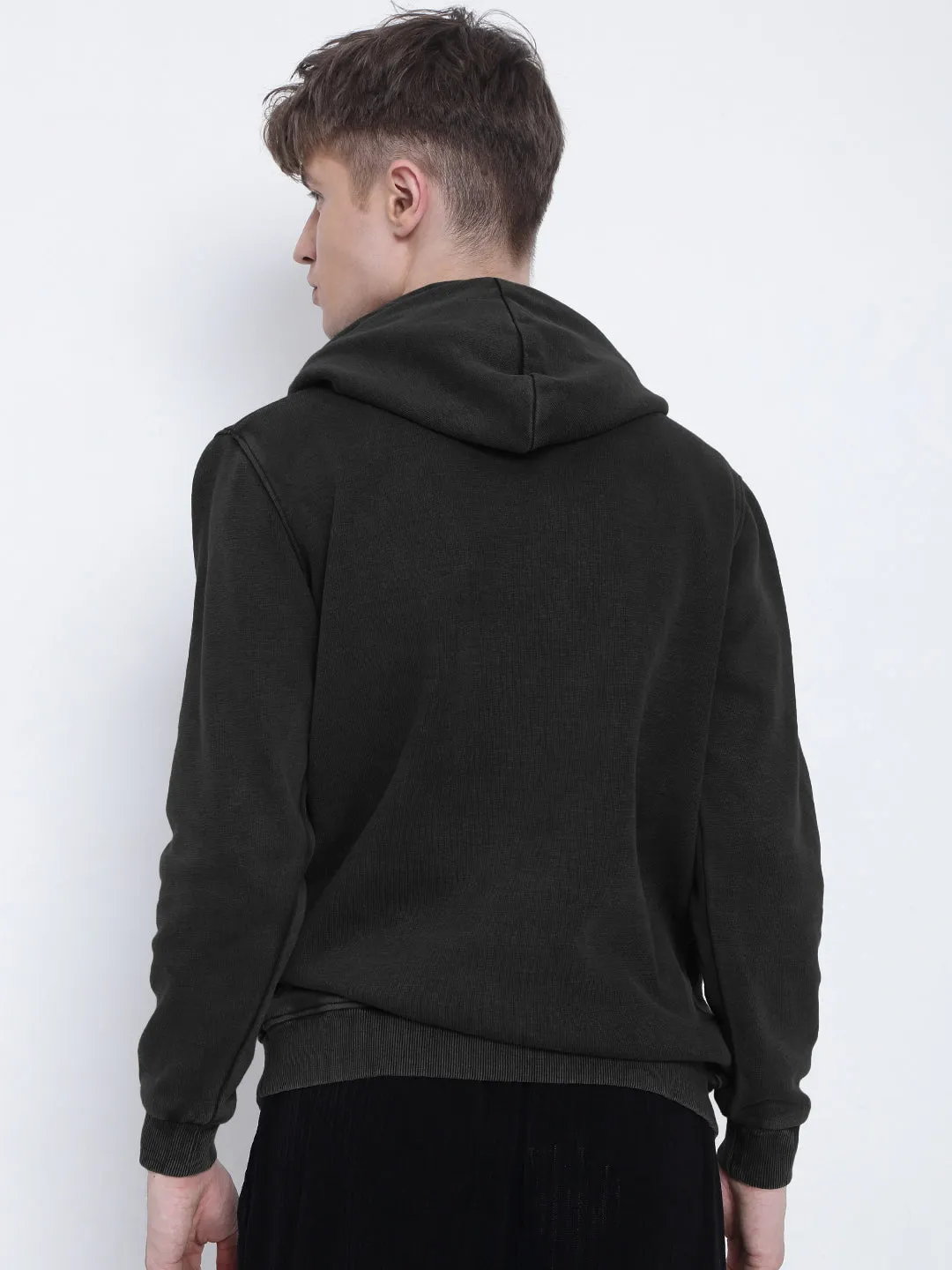 Men's Black Hoodie with Pockets Hiking Essential Wrinkle Resistant