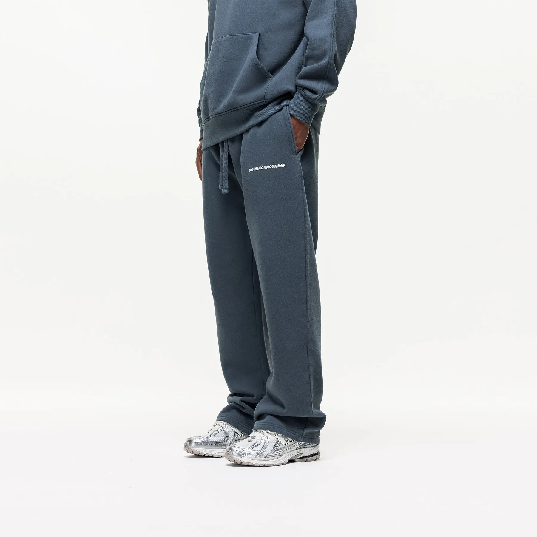 Vintage Washed Blue Sweatpants NonRestrictiveCut