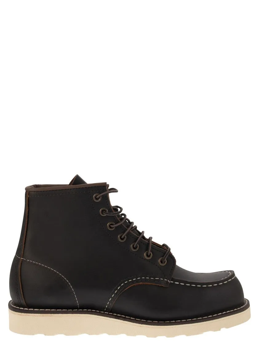 Classic Moc - Leather Boot With Laces Smart Look