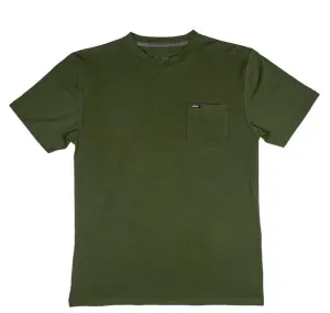 Hooey Men's San Jose Bamboo Pocket Tee in Olive Quick Dry Comfort