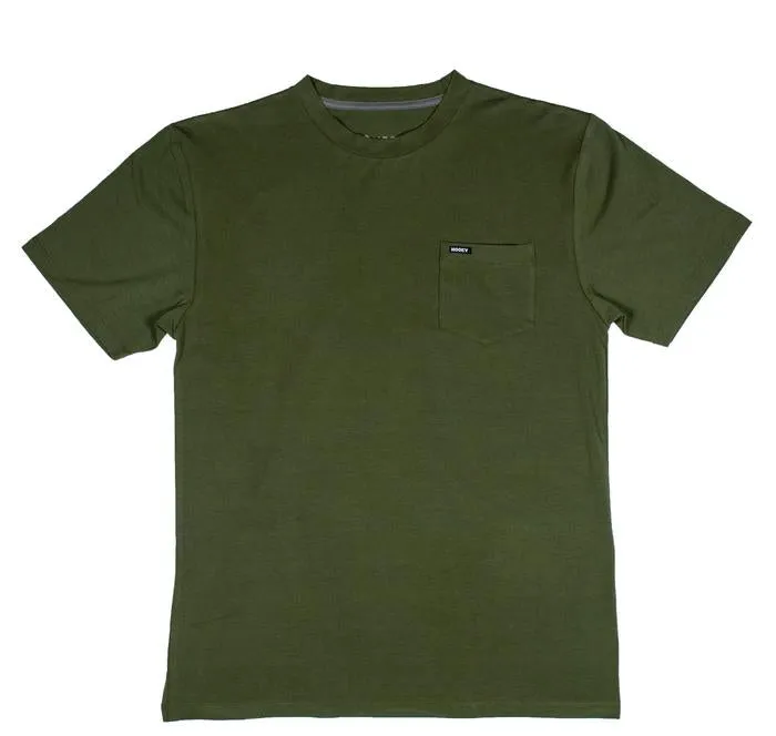 Hooey Men's San Jose Bamboo Pocket Tee in Olive Quick Dry Comfort