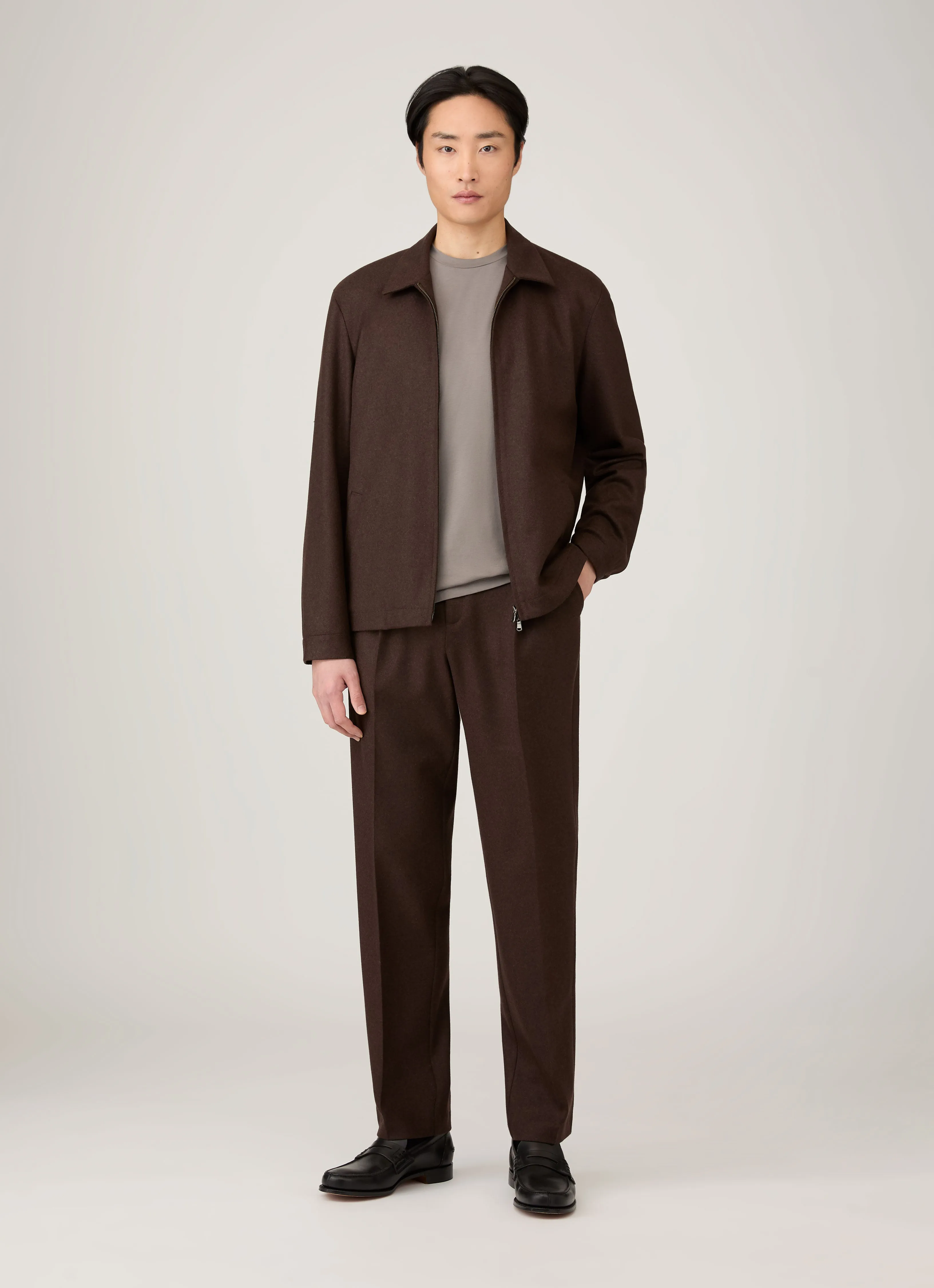 Men's Riviera Midweight T-shirt in Iron Grey Stretch Jersey Knit