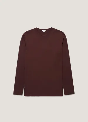 color blocking Abrasion Resistant Fabric Men's Long Sleeve Riviera Midweight T-shirt in Bakelite