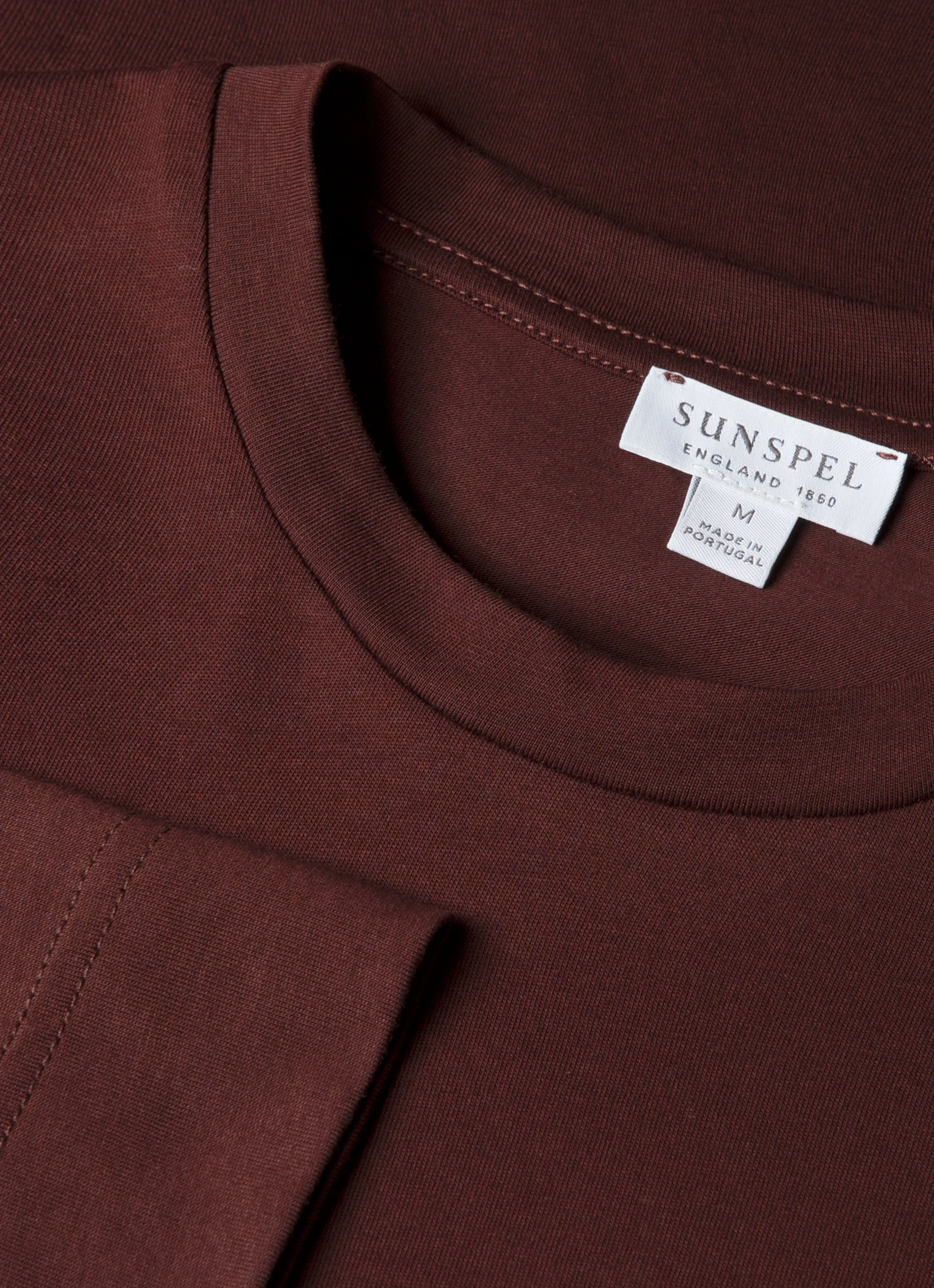 Men's Long Sleeve Riviera Midweight T-shirt in Bakelite Flexible Neckline