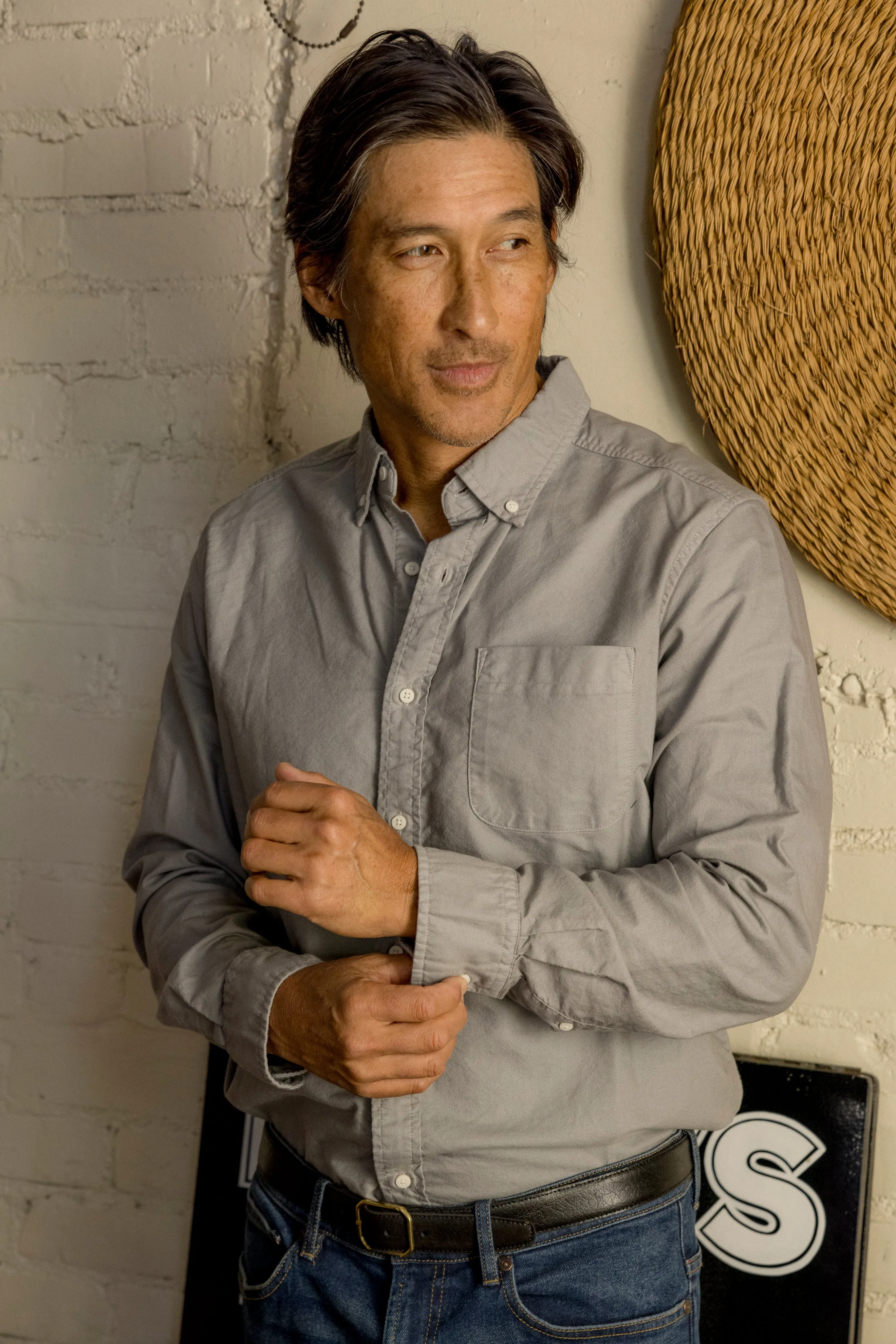 Bold Look Good stretch Eagle Creek Vintage Oxford - Frost Gray