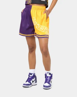 Mitchell & Ness Women's Los Angeles Lakers Big Face 5.0 Shorts Black silk blend