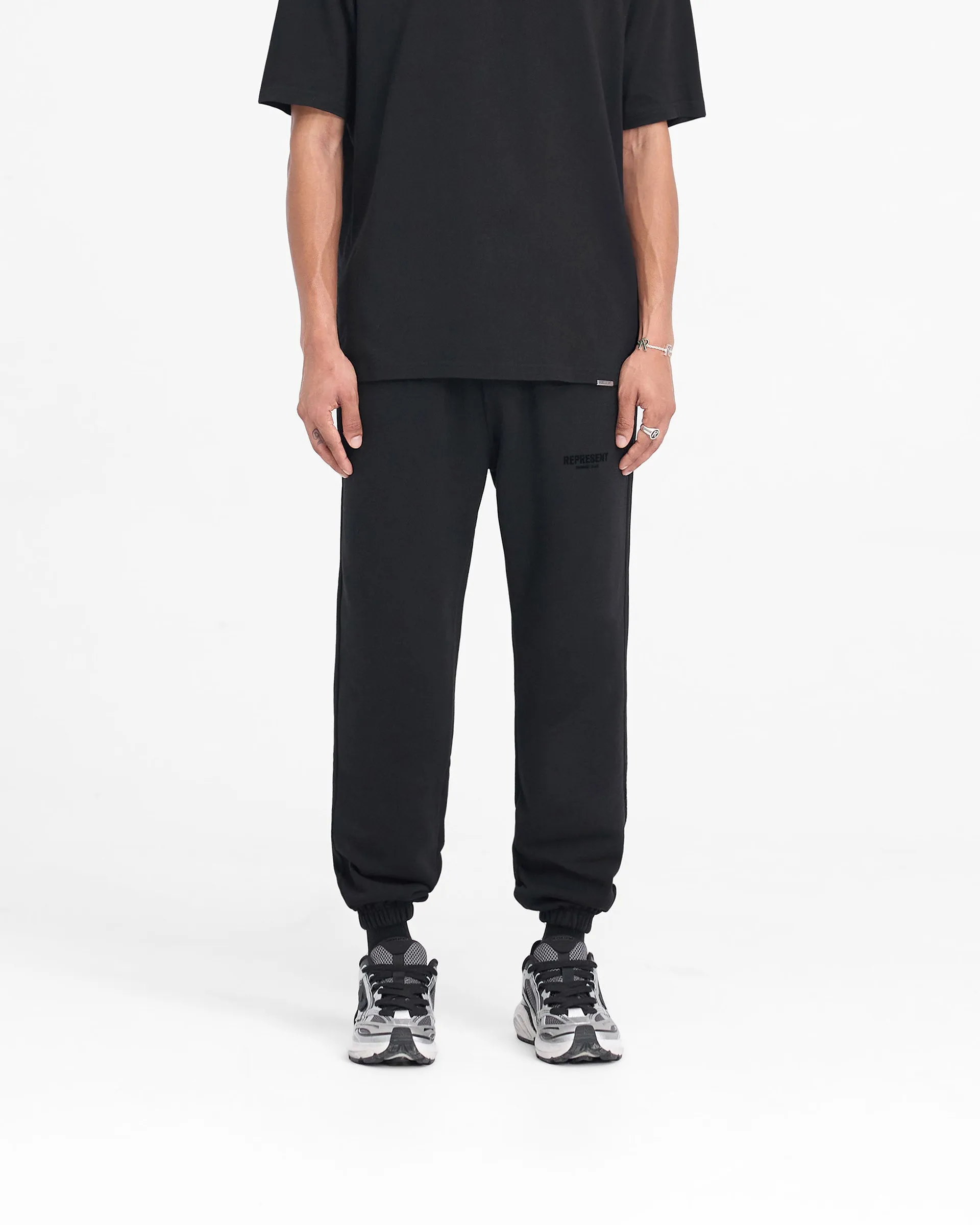 Low-rise style Represent Owners Club Flocked Sweatpant - Black