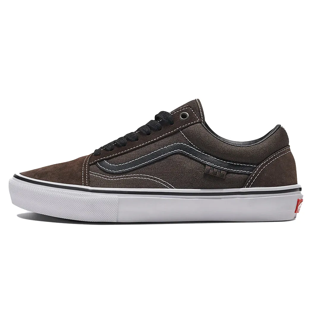 Vans - Skate Old Skool (Chocolate Brown/White) Unisex style Light Balance
