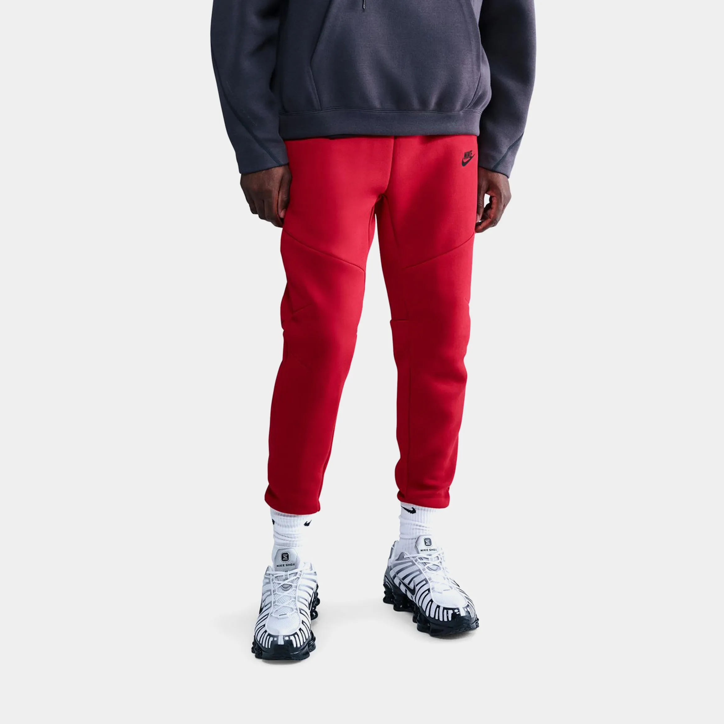 NSW Tech Fleece Jogger Mens Sweatpants (Red/Black) Odor Control Treatment Stay Fresh